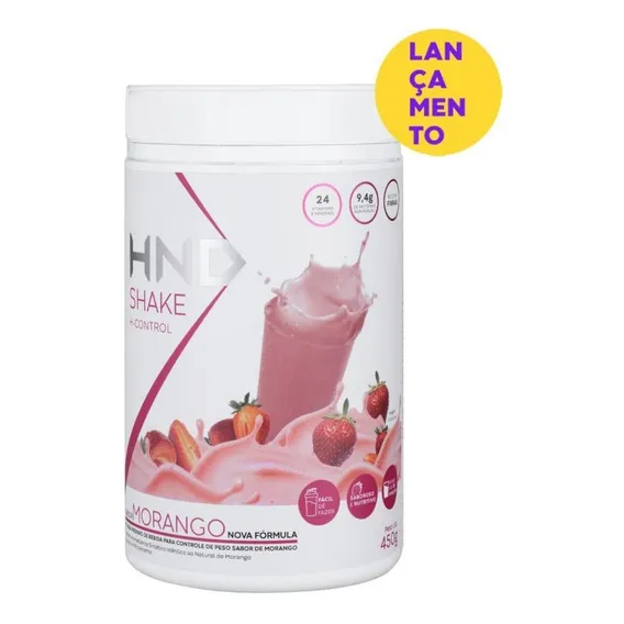 Shake H-control Sabor Morango Hinode Hnd 450g Foto 1