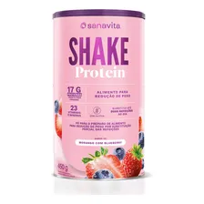 Shake Protein 450g - Sanavita Sabor Morango e BlueBerry Foto mini 1