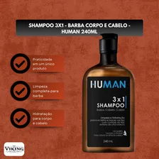 Shampoo 3x1 - Barba Corpo E Cabelo - Human 240ml Foto mini  2