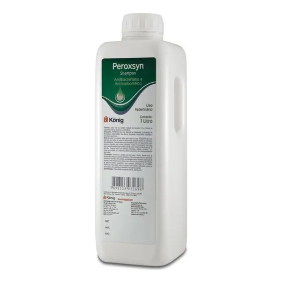 Shampoo Antibacteriano Para Cães Peroxsyn Konig - 1 Litro Fragrância Camomila Foto 1