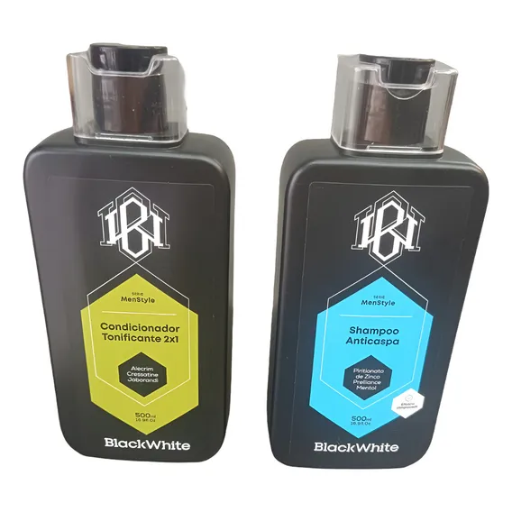 Shampoo Anticaspa + Condicionador Black White Kit 2 Unidades Foto 1