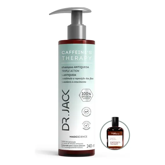 Shampoo Caffeines Therapy Dr Jack Antiqueda Crescimento Foto 1