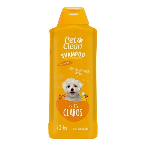 Shampoo Clareador Pet Clean 700ml Para Cães E Gatos Fragrância Suave Foto 1