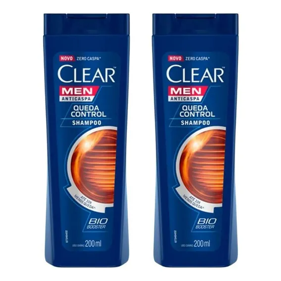 Shampoo Clear 200ml Controle Queda Men-kit C/2un Foto 1
