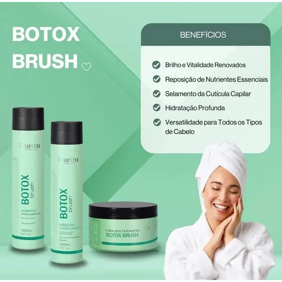 Shampoo + Condicionador + Mascara Botox Brush Duetto Foto 1