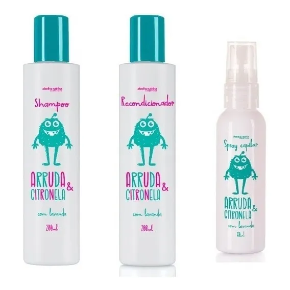 Shampoo Condicionador Spray Arruda Citronela Abelha Rainha Foto 1