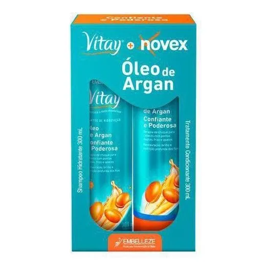 Shampoo + Condicionador Vitay + Novex Óleo De Argan 300ml Foto 1