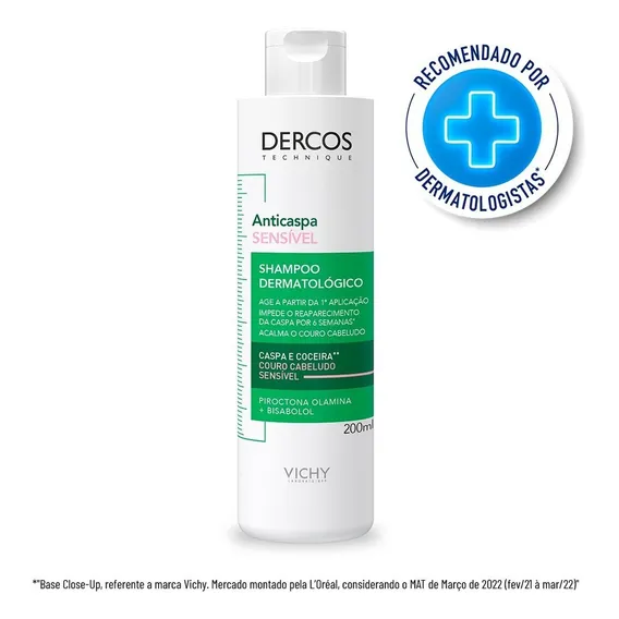 Shampoo Dercos Anticaspa SensÃvel 200ml Vichy Foto 1