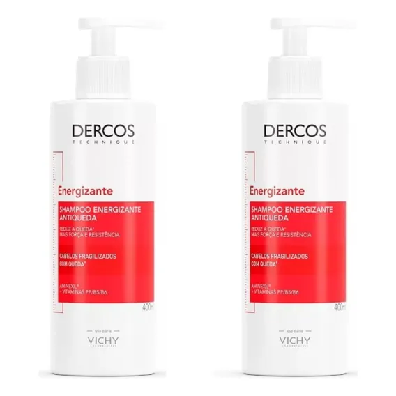 Shampoo Dercos Antiqueda 400ml Kit C/2 Vichy Energizante Foto 1