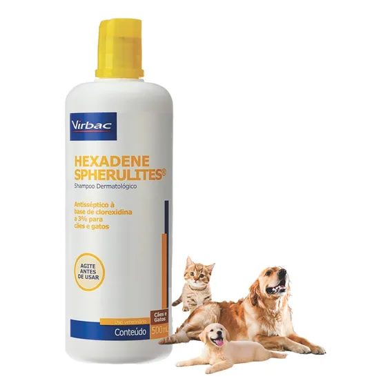 Shampoo Dermatológico Hexadene Spherulites Virbac 500ml Foto 1