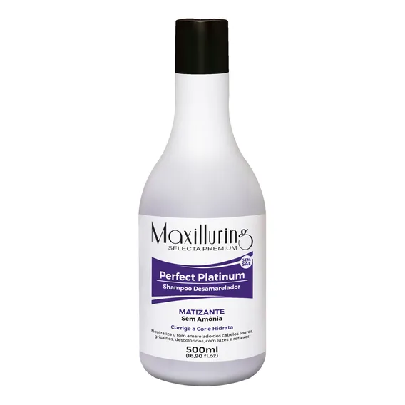 Shampoo Desamarelador Matizante Maxilluring 500ml Foto 1