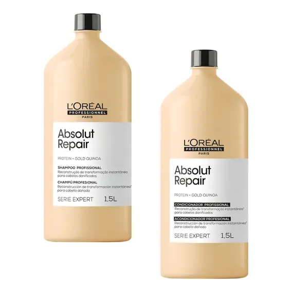 Shampoo E Condicionador 1,5l L´Oréal Absolut Repair Gold Foto 1
