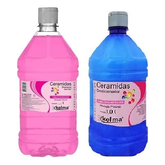 Shampoo E Condicionador Kelma Ceramidas 1,9 Litros Cada Foto 1