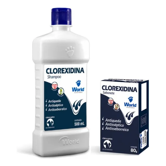 Shampoo E Sabonete De Clorexidina Dugs Cães E Gatos World Foto 1