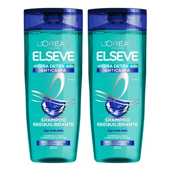 Shampoo Elseve Hydra Detox Anti Caspa 200ml C/2 Uni Foto 1
