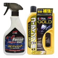 Shampoo Extra Gold + Manutenção Pintura Fusso Speed Soft99 Foto mini 1