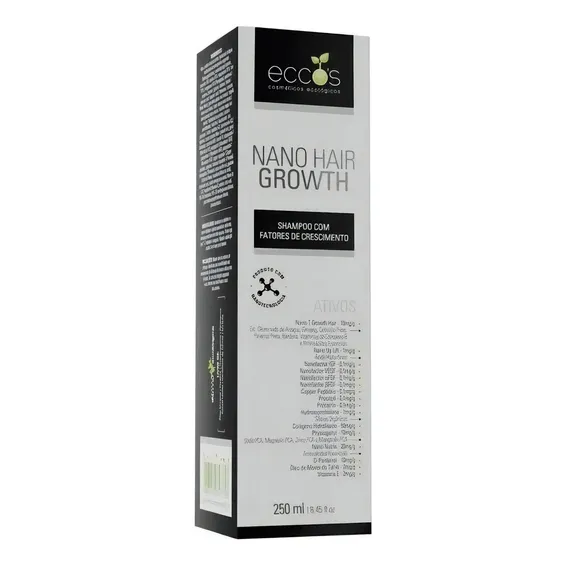 Shampoo Fortalecedor Nano Hair Growth 250ml Eccos Foto 1