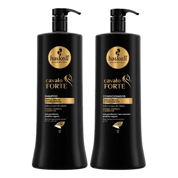 Shampoo Haskell Kit Haskell Cavalo Forte Shampoo E Condicionador 1 Litro Foto 1