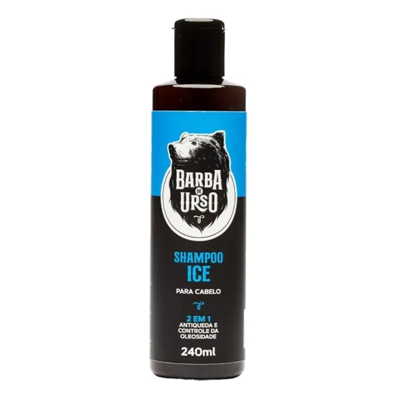 Shampoo Ice Para Barba E Cabelo Antiqueda Barba De Urso 240ml Foto 1