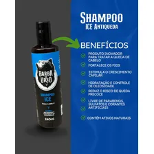 Shampoo Ice Para Barba E Cabelo Antiqueda Barba De Urso 240ml Foto mini  3