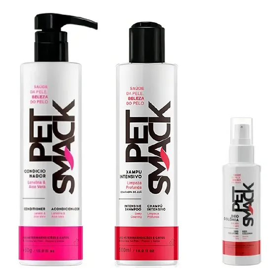 Shampoo Intensivo Condicionador Keratin Care 120ml Pet Smack Fragrância Raspa De Juá Foto 1