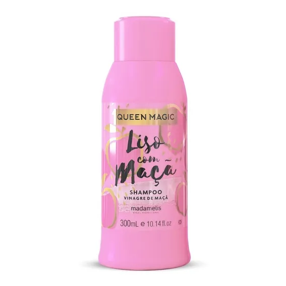 Shampoo Liso Com Maçã Queen Magic 300ml Foto 1