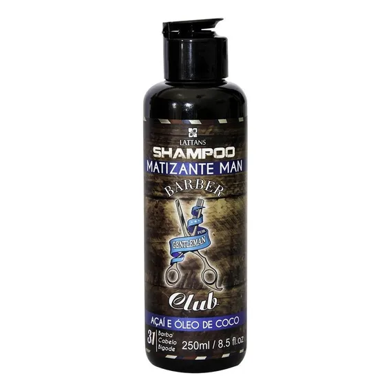 Shampoo Matizante Man Barber Club Lattans 250ml Foto 1