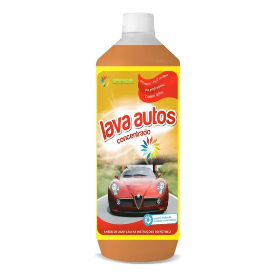 Shampoo P/ Carro Lava Autos Concentrado 1 L Sevengel 5502 Foto 1