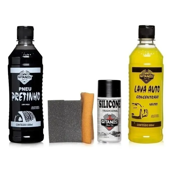 Shampoo Para Veículo Gitanes Kit Limpeza Automotiva Kit Limpeza De 500ml Foto 1