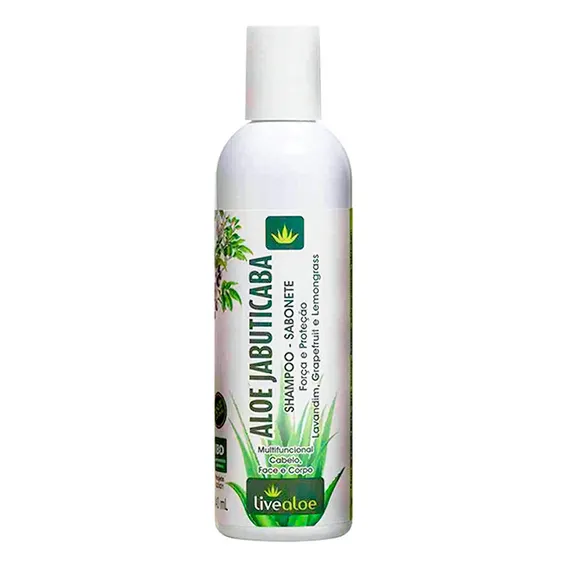 Shampoo Sabonete Aloe Vera Jabuticaba Vegano 240ml Livealoe Foto 1