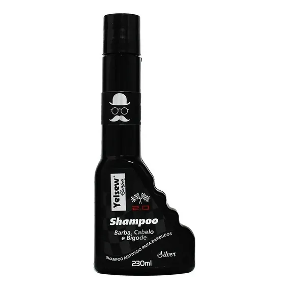 Shampoo Silver Barber 2.0 Barba Cabelo Bigode 230ml - Yelsew Foto 1