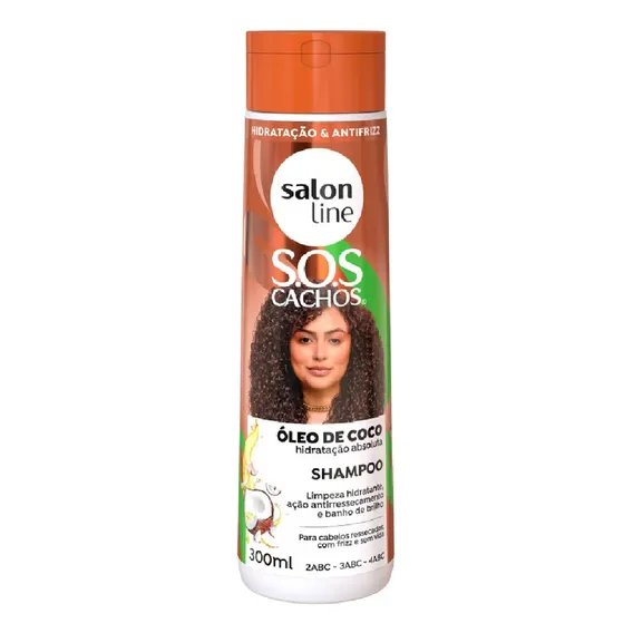 Shampoo S.o.s Coco Tratamento Cachos Salon Line 300ml Foto 1