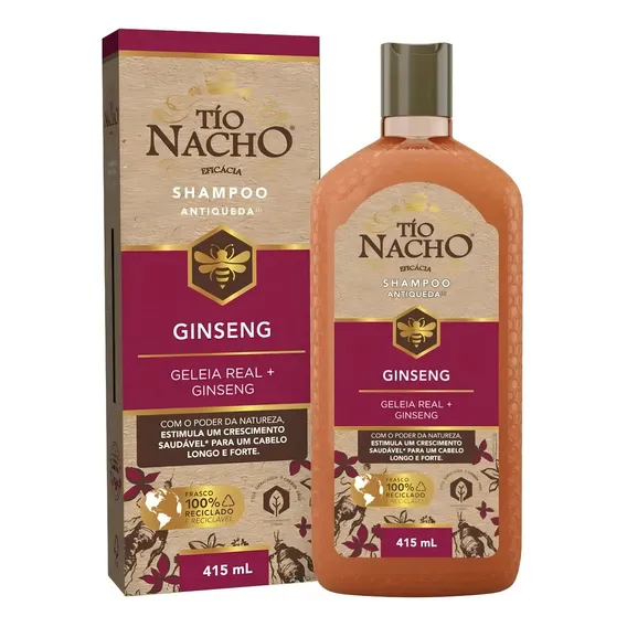 Shampoo Tio Nacho Antiqueda Ginseng + Geleia Real 415ml Foto 1