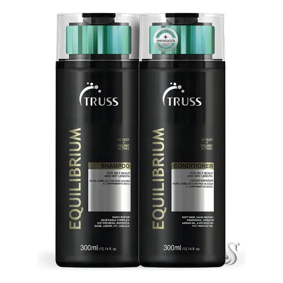 Shampoo Truss Equilibrium Truss Equilibrium Kit Shampoo 300ml + Condicionador 300ml Home Care de parfum en frasco de 600mL de 600g Foto 1