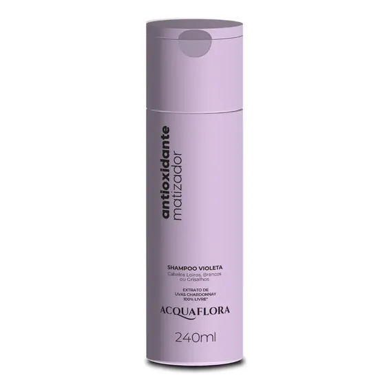 Shampoo Violeta Matizador Antioxidante 240ml Acquaflora Foto 1