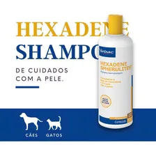 Shampoo Virbac Hexadene Spherulites Para Cães E Gatos -500ml Fragrância CLOREXIDINA Foto mini  3