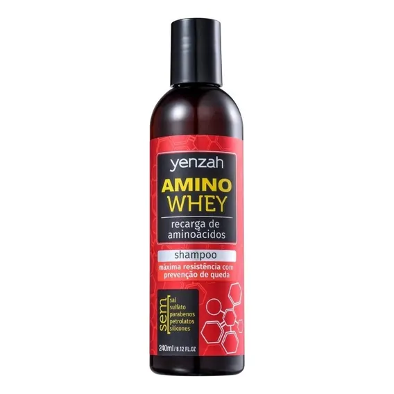 Shampoo Yenzah Amino Whey 240ml Recarga De Aminoácidos Foto 1