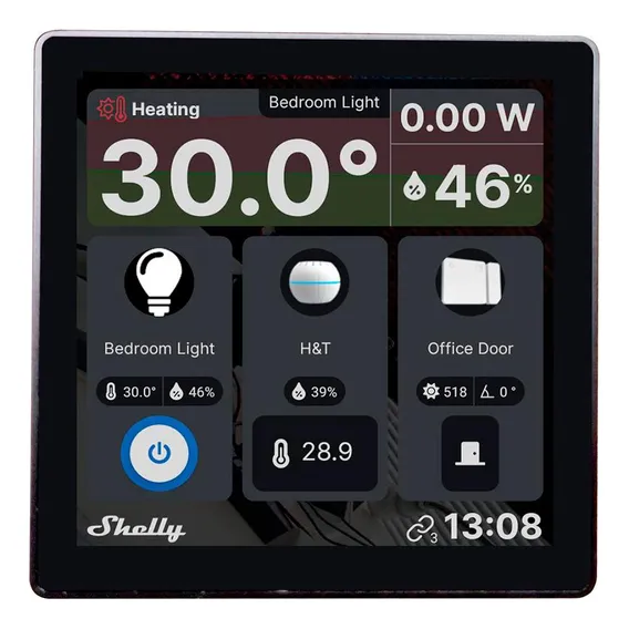 Shelly Wall Display Tela Touch 4 Pol Controle Monitoramento Foto 1