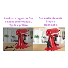 Shoplindiniz 6 enrolador suporte organizador cabos fios silicone adesivo Foto mini 3