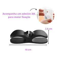Shoplindiniz 6 enrolador suporte organizador cabos fios silicone adesivo Foto mini 4