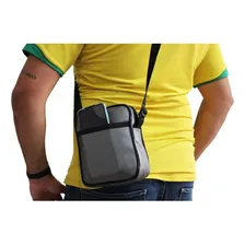Shoulder Bag Transversal Mini Bolsa Pochete Prata Foto mini 4