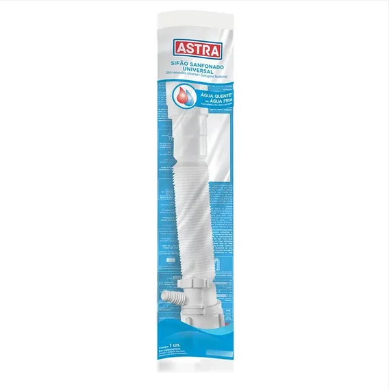 Sifão Sanfonado Astra + Adaptador Cor Branco Foto 1