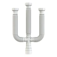 Sifão Extensivo Sanfonado Universal Triplo Branco Herc Foto mini 1