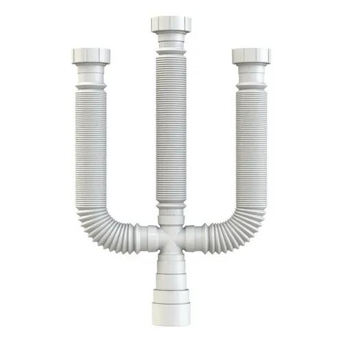 Sifão Extensivo Sanfonado Universal Triplo Branco Herc Foto 1