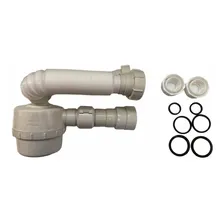 Sifão Sanfonado Copo Duplo Porca Pvc Fere Branco Foto mini 2