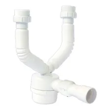 Sifão Sanfonado Copo Duplo Porca Pvc Fere Branco Foto mini 1