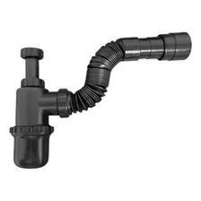 Sifão Sanfonado Copo Preto Universal Pia Cozinha Banheiro Sifão Sanfonado Universal Copo Preto Pia Cozinha E Banheiro Nitro Metais Foto mini 4