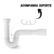 Sifão Sanfonado Extensível Censi Branco 74cm Foto mini 4
