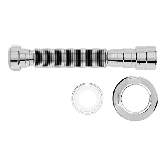 Sifão Sanfonado Flexível Cromado Universal - Blukit Foto 1