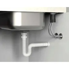 Sifão Tubo Extensível Universal Longo Branco 1,4m Comprido Foto mini 2